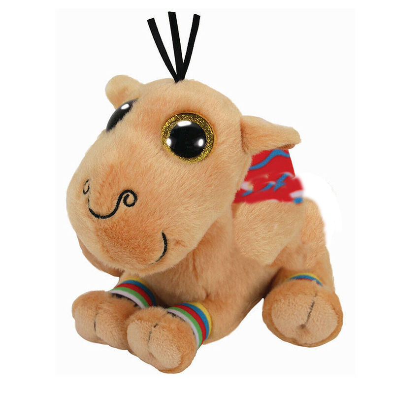 17厘米大眼睛毛绒玩具棕色骆驼公仔摆件儿童玩偶万新年圣诞节礼物