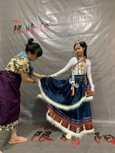儿童藏族服装女童舞蹈演出服西藏旅拍写真少数民族风女童新式藏袍