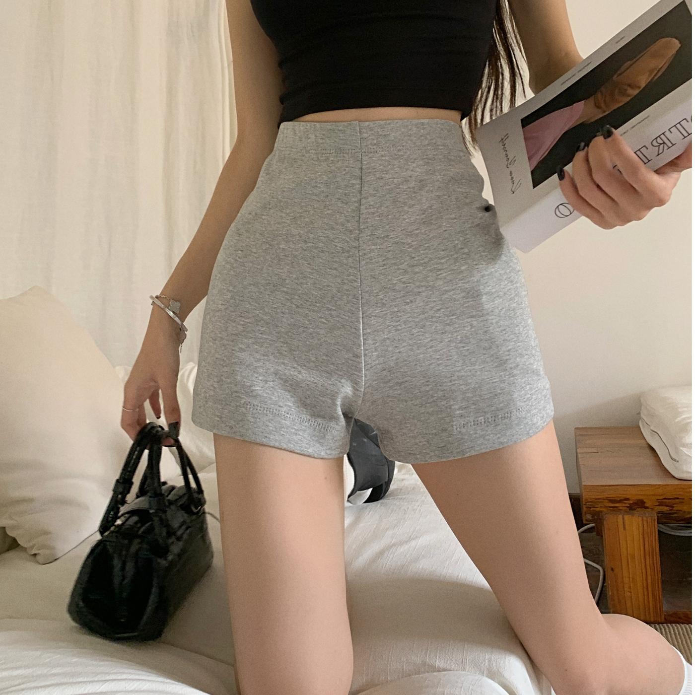 欧货提臀短裤女夏季新款韩版紧身弹力休闲运动高腰显瘦打底骑行裤