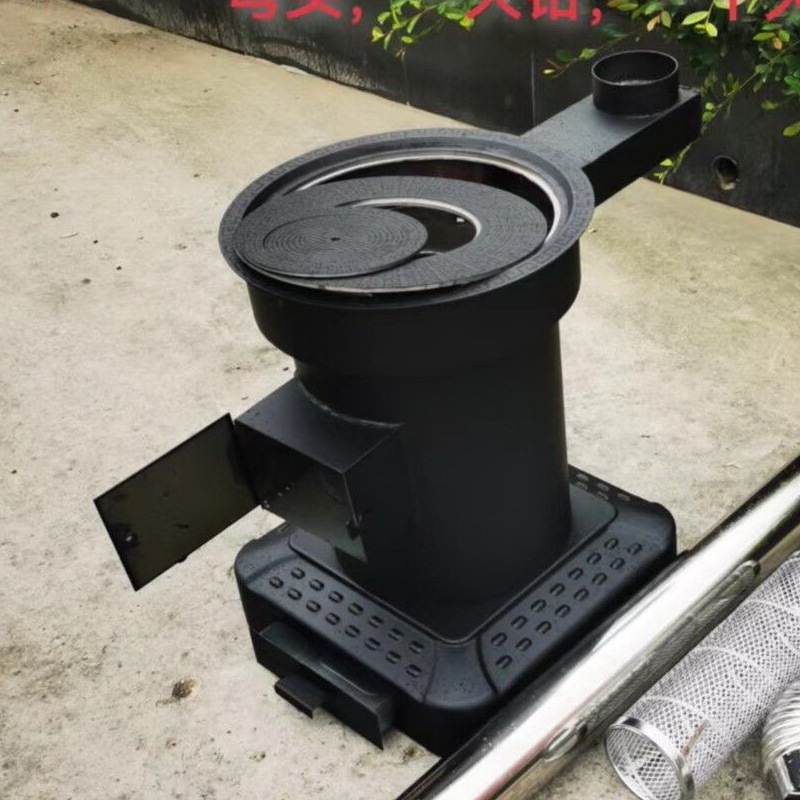 节能气化柴煤两用取暖炉家用室内农村烧木柴无烟柴火灶多功能采暖