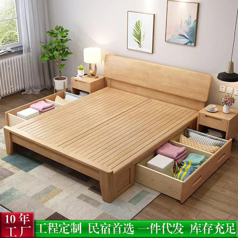 2m现代简约卧室原木家具-阿里巴巴