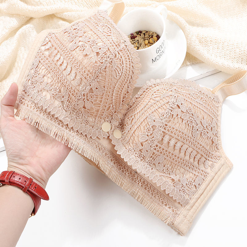 蕾丝性感哺乳内衣孕期舒适前开扣产后无钢圈喂奶胸罩孕妇文胸聚拢