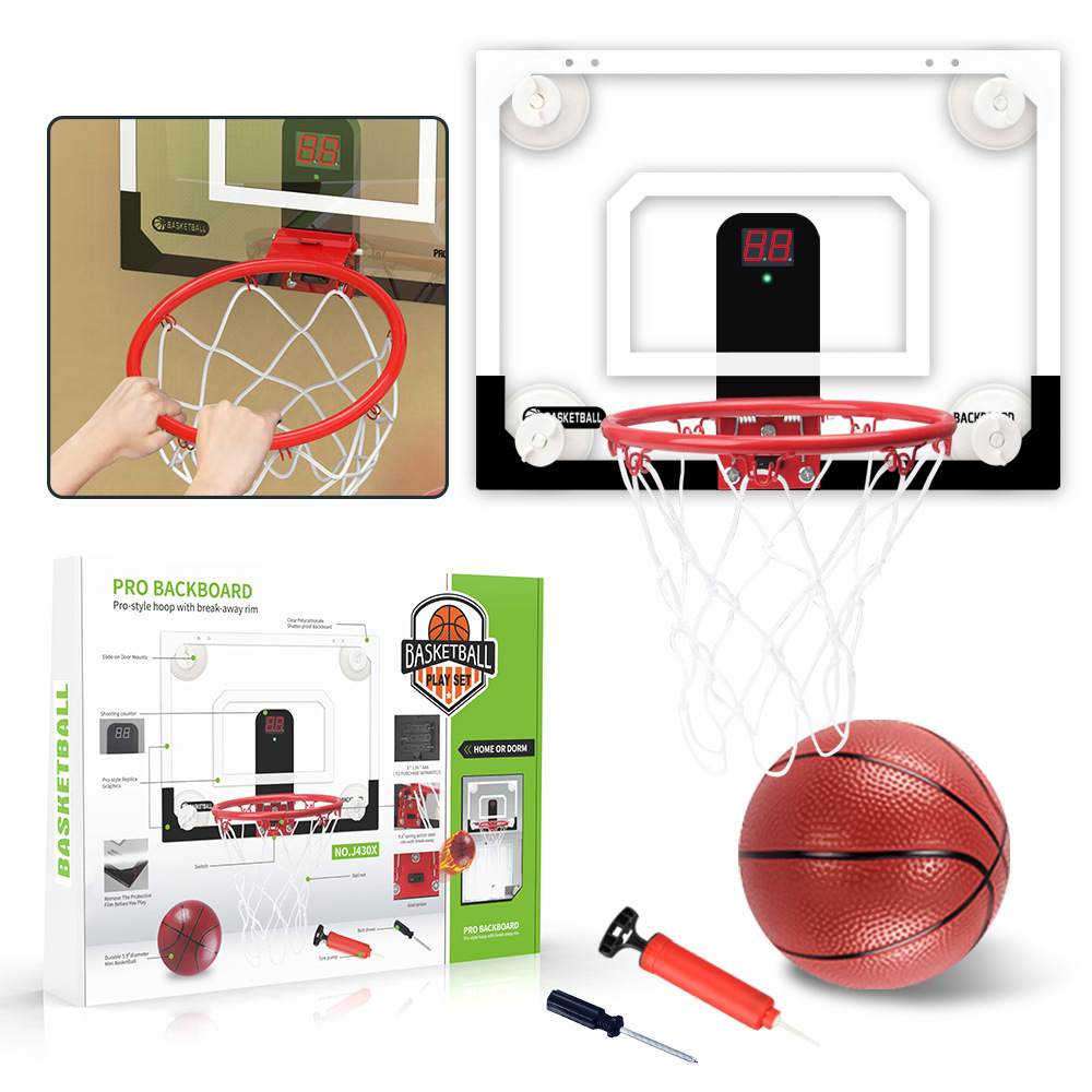 Le2 Generation Cross-Border Children Transparent Scoring Dunk Basketball Board Wall-Mounted No Punching Hang Door Indoor Basketball Stand