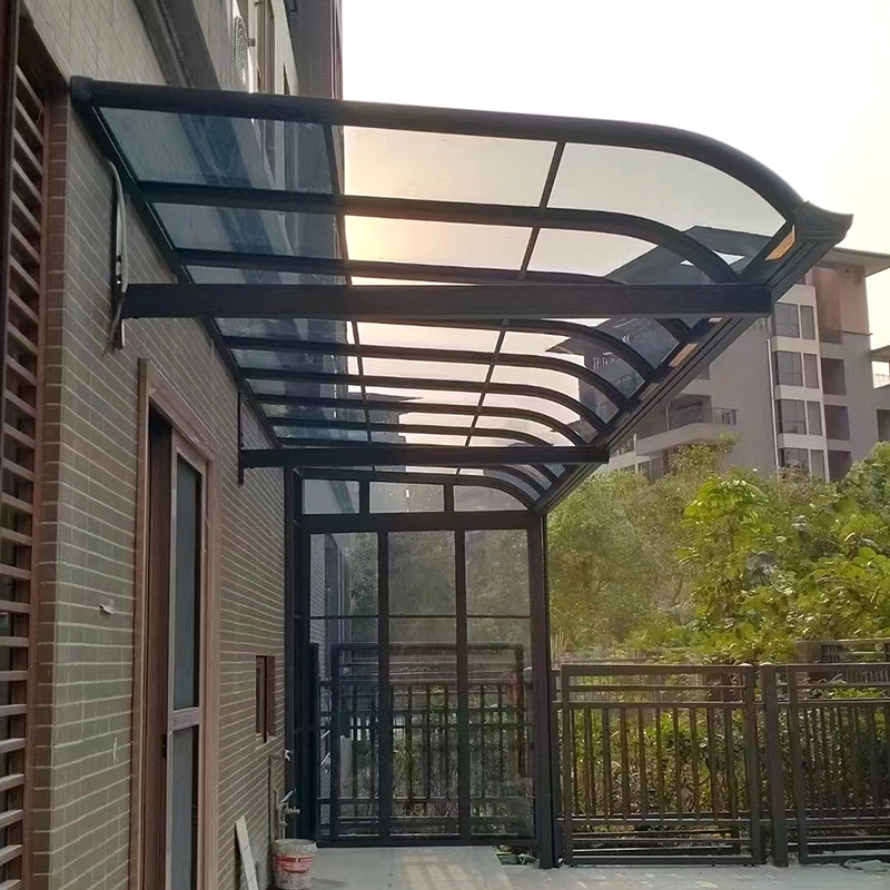 别墅庭院雨棚阳台透明雨蓬铝合金雨棚遮阳棚欧式窗台棚阳光房雨棚