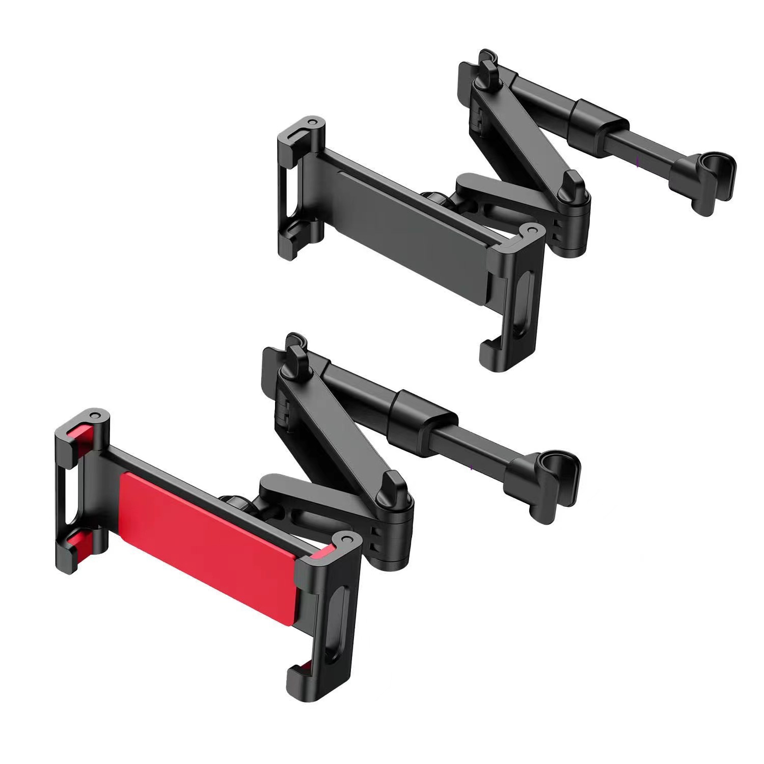 跨境爆款车载后枕支架平板电脑夹汽车后排靠椅手机拉伸伸缩支撑架