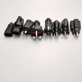 C13转C14三插头转接插头美规转8八字尾转换插座美标3插转两孔