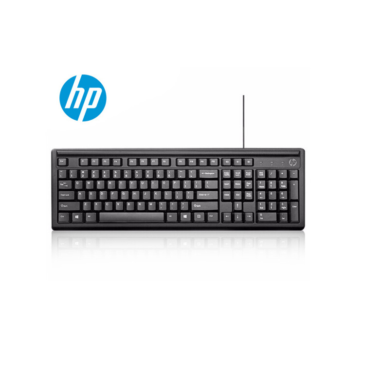 k100 hp有线usb键盘 笔记本台式电脑一体机通用办公键盘 单键盘