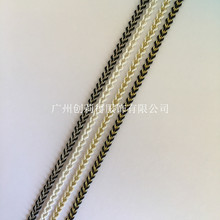 B6215金丝包根绳子蛇腹线襟线装饰绳八字形织带扁绳子