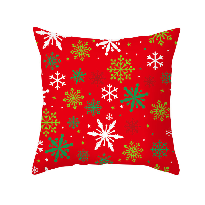 [Clothes] New Christmas Elk Pillow Sofa Cushion Cover Throw Pillowcase Office Bed Head Dormitory Waist Pillow