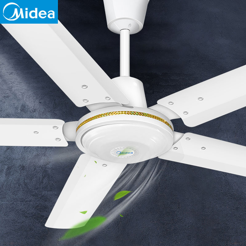 美的吊扇大风力56寸家用5叶客厅餐厅电扇工业电风扇吊式fc140-dd