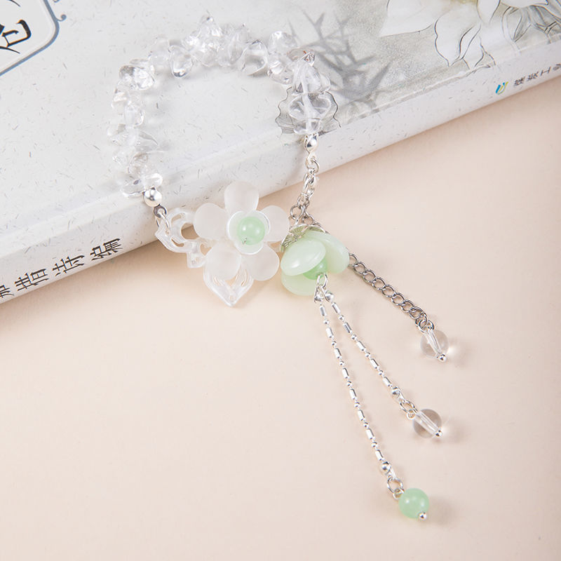 水晶手链女古风流苏超仙清新闺蜜手镯手饰中国风复古宫廷汉服配饰