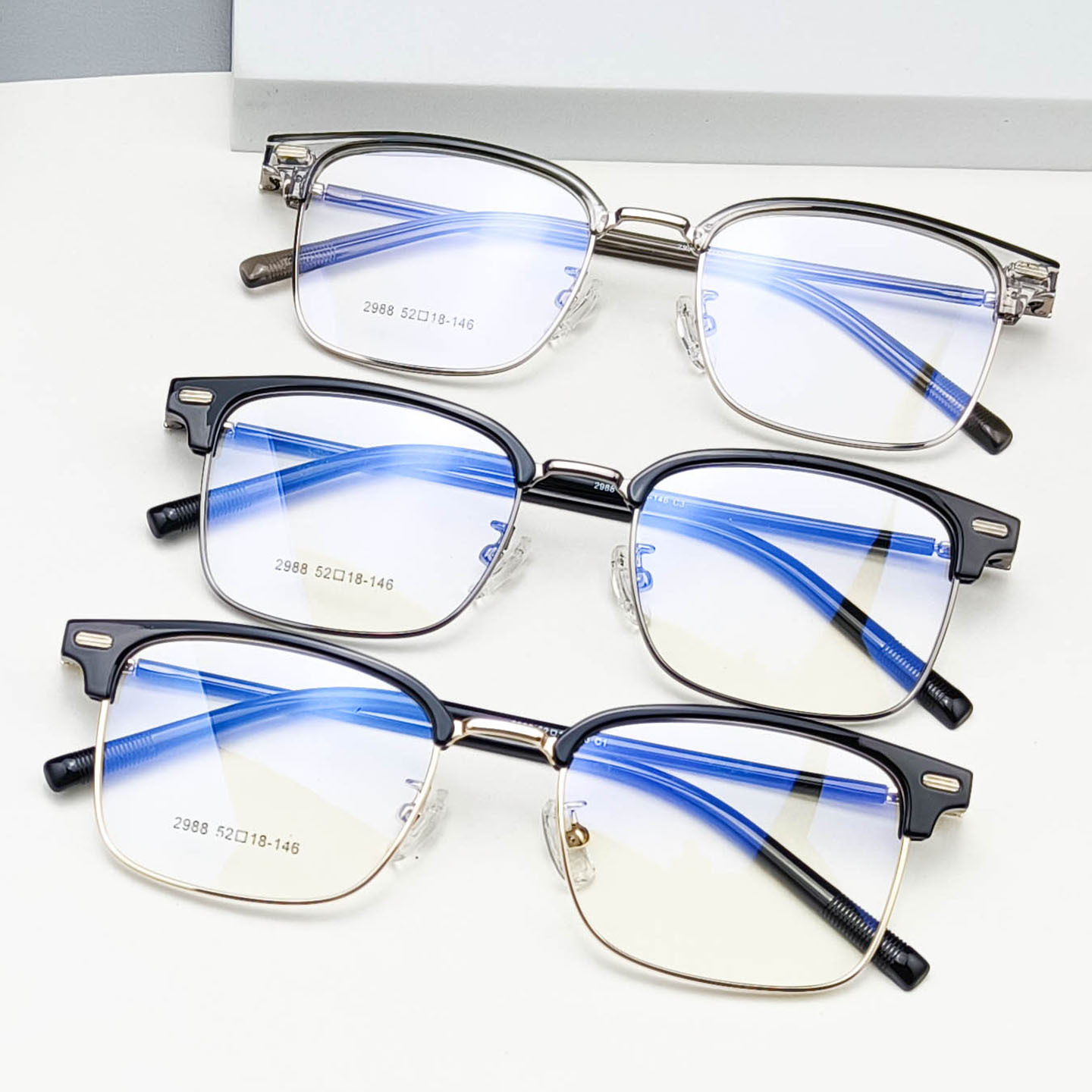 批发新款超轻tr90眼镜店快销国潮配近视小框眉形眼镜架男丹阳眼镜