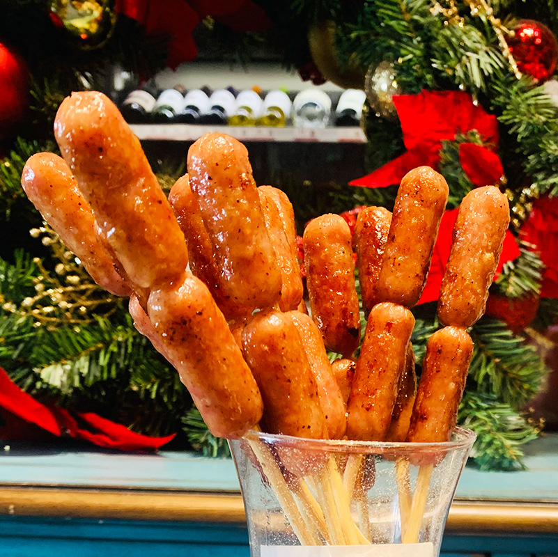 荷美尔迷你拉丁肠串一口香肠串热狗烤肠商用冷冻半成品1kg约50串