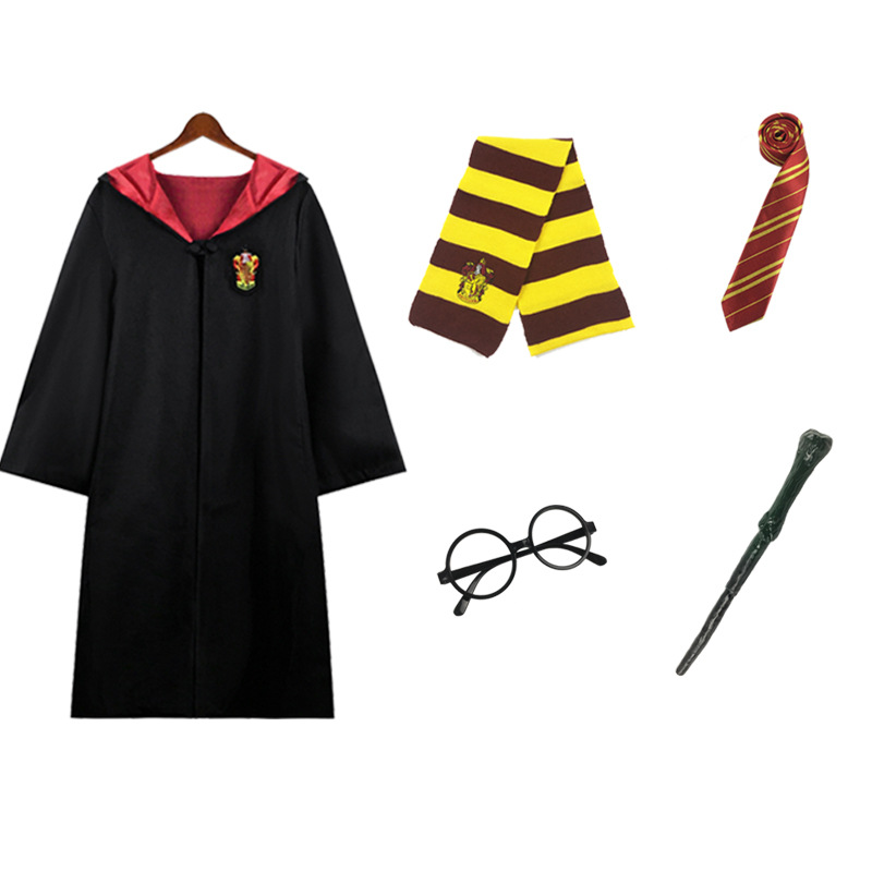 Harry Potter Magic Robe Peripheral Cos Clothing Slytherin School Uniform Halloween Clothes Performance Costume Suit