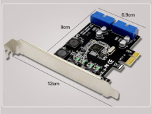 台式机USB3.0扩展卡前置pci-e转USB3.0前置19/20PIN接口转接卡