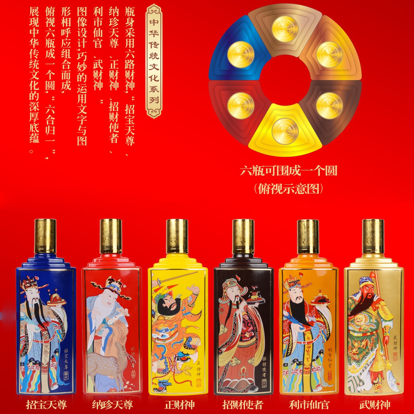 财到福到茅台镇酱香型白酒财神礼盒白酒一件代发-阿里巴巴