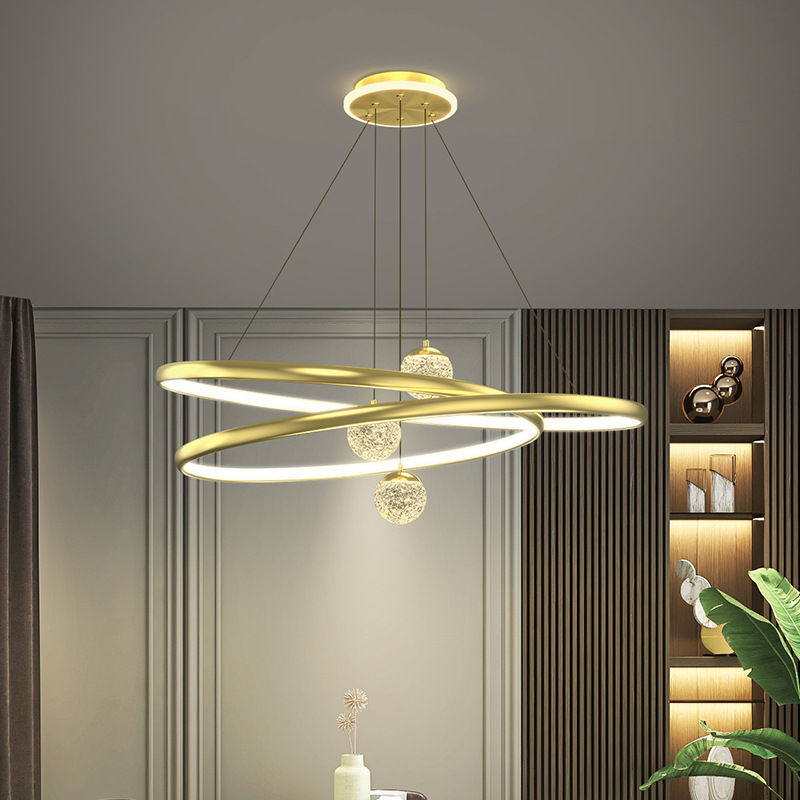 Led Modern Minimalist Chandelier Living Room Generous and Upscale Hall Ceiling Lamp Light Luxury Office Restaurant Lamp in the Living Room