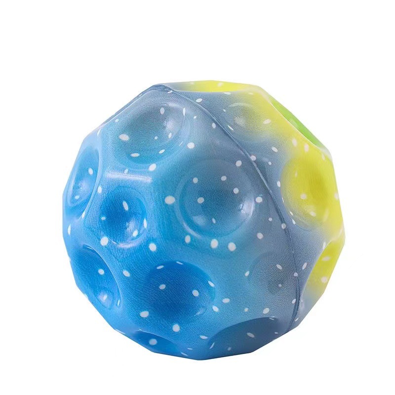 Elastic Ball Children's Toy High Bounce Hole Ball Solid Pu Foam Moon Stone Moon Outdoor Ball Toy