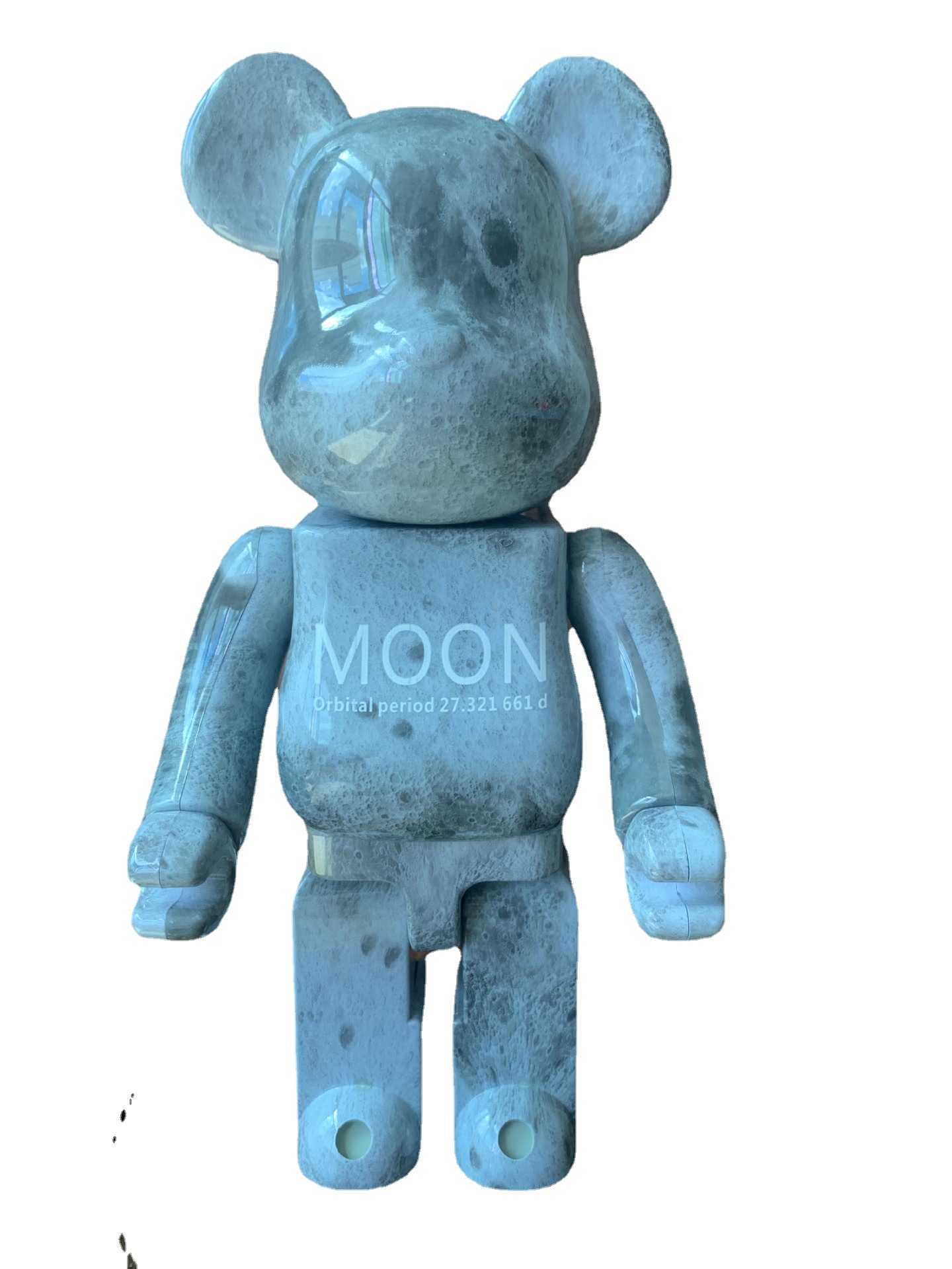 bearbrick 400%暴力熊28cm积木熊 月球表面 潮流公仔潮玩家居摆件