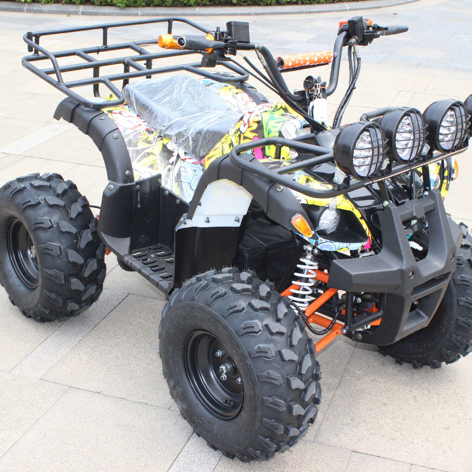 新款电动版小公牛沙滩车atv全地形山地车游乐园俱乐部出租越野车