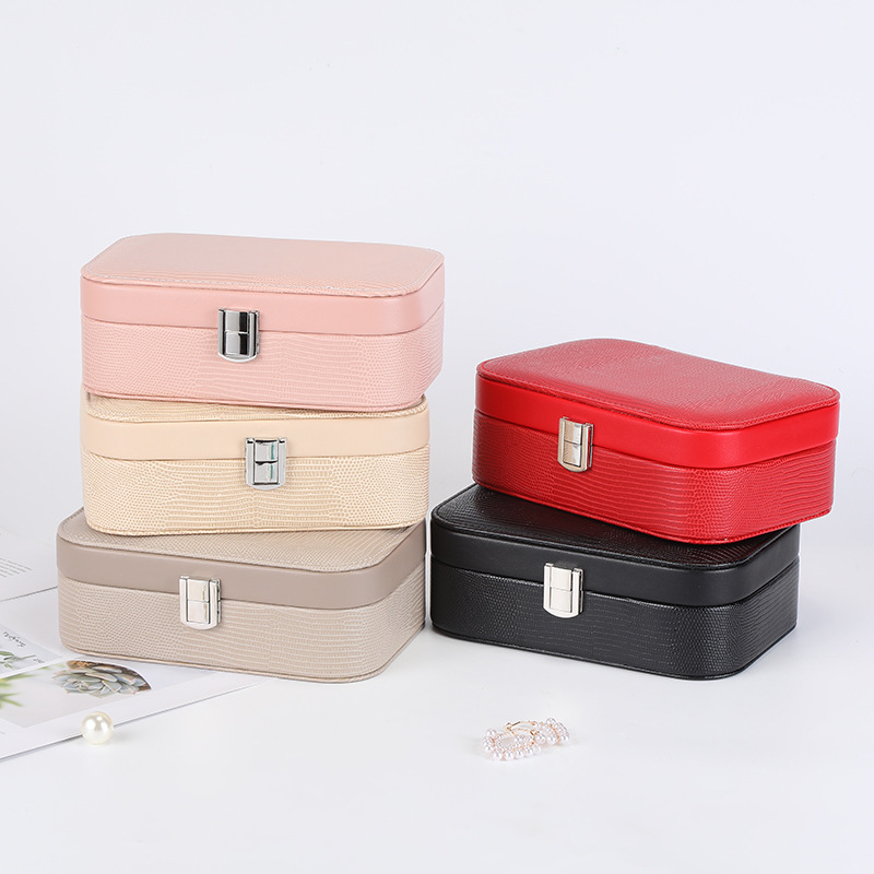 Fashion Minimalist Creative Compartment Jewelry Box Dressing Table Ornament Storage Box Flip Dustproof Jewelry Storage Box Storage Box