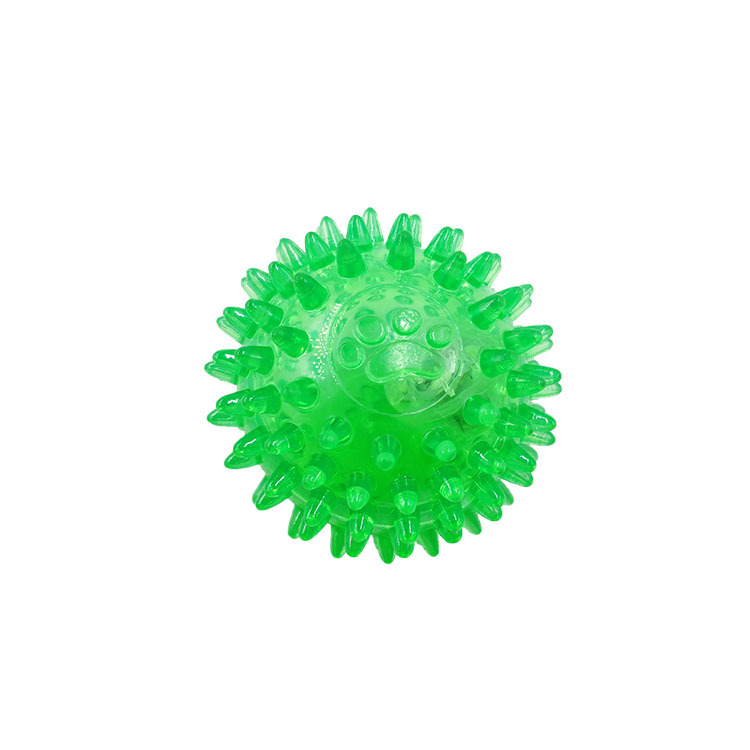 Pet Glowing Bounce Ball Toy Tpr Luminous Acanthosphere Cat Dog Molar Teeth Cleaning Training Toys Spot