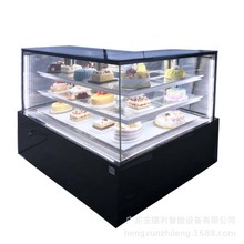 厂家直供转角蛋糕保鲜柜西点甜品冷藏柜异形糕点展示冰柜