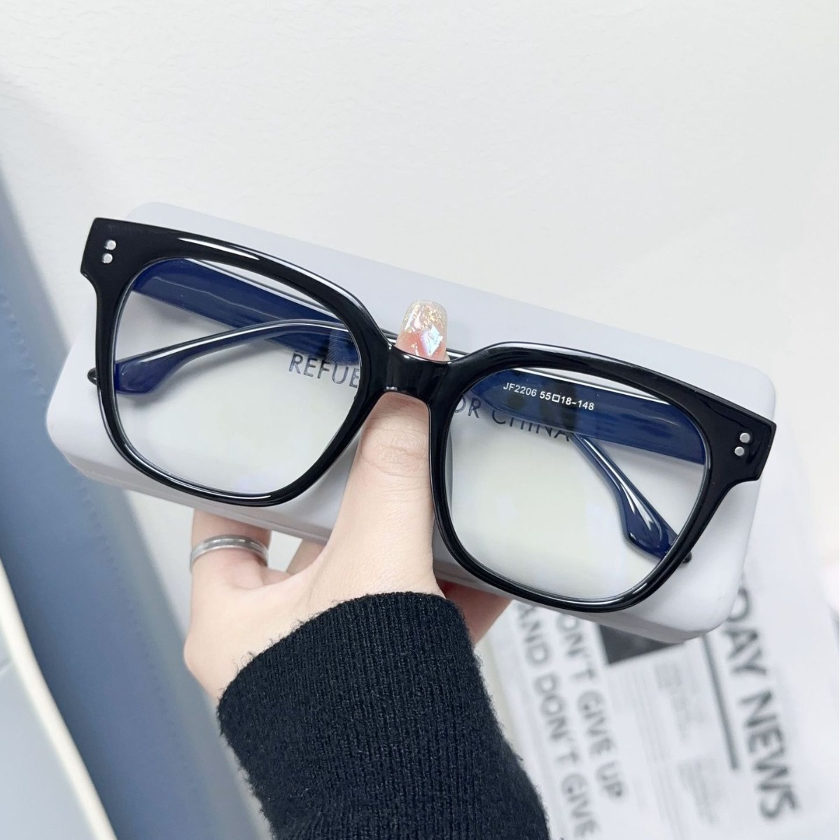 gm王嘉尔彭昱畅同款 防蓝光可配度数近视眼镜平光镜男女潮ins网红