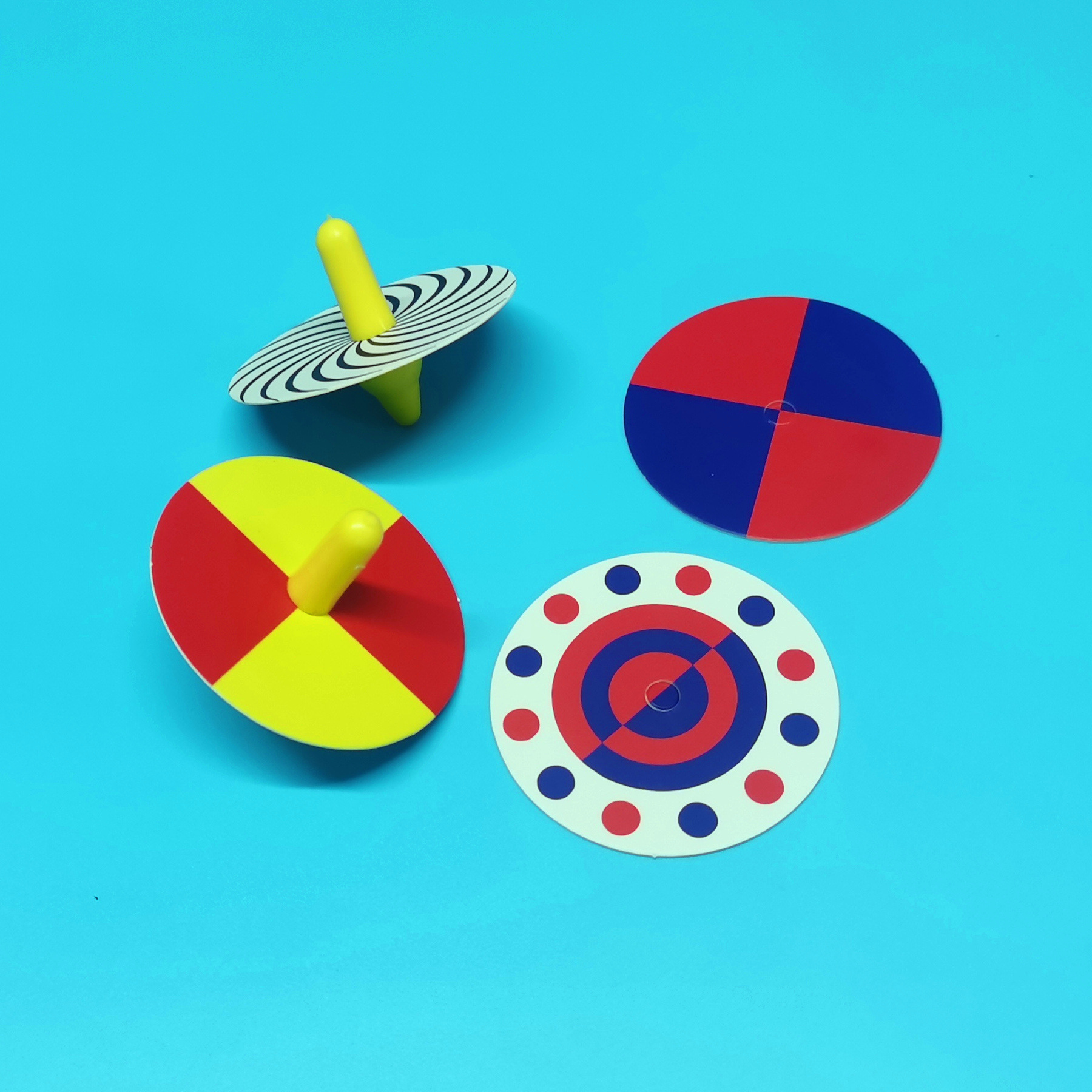 diy小学儿童魔幻变色陀螺彩盘视觉残留益智科技制作科普区角材料