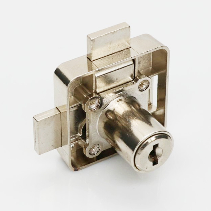 双门柜锁 双开门橱门锁 对开门柜锁双锁舌家具锁双舌抽屉锁带锁片