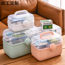 家庭装家用医药箱药品收纳盒超大容量多层便携医疗塑料小药箱批发