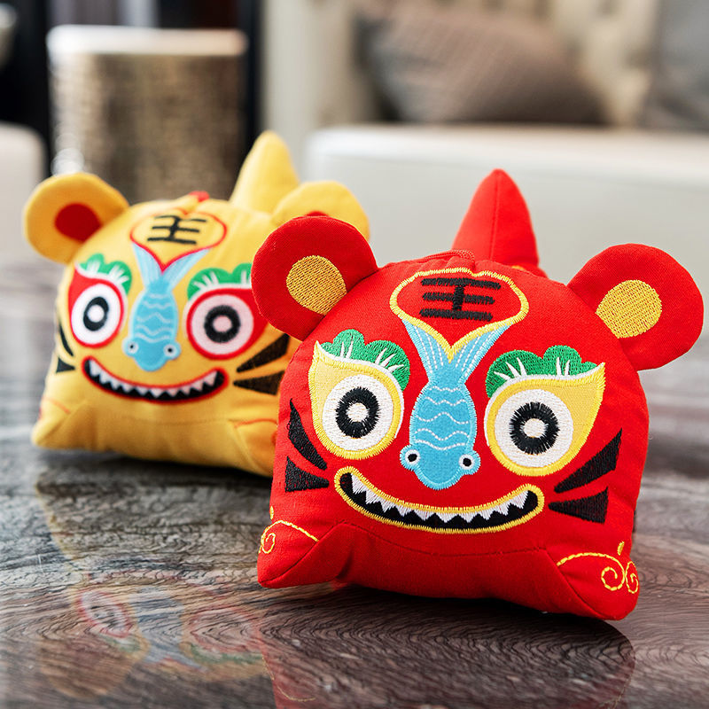 布老虎传统民间工艺生肖娃娃玩偶虎年吉祥物公仔毛绒玩具新年礼物