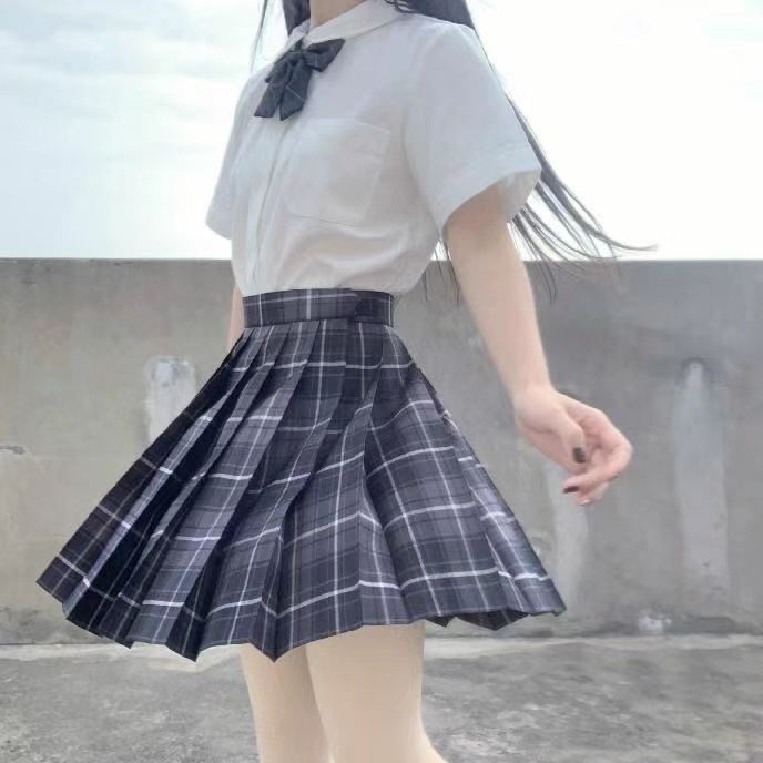 jk制服日系合集格裙套装小学生水手服百褶裙闺蜜夏季套装