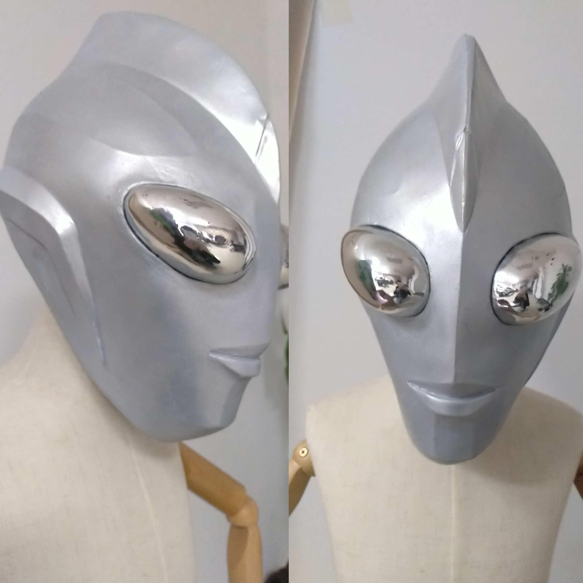 发光奥特曼大战绿鱼怪怪鱼面具头套 喝水绿鱼头套乳胶动物面具