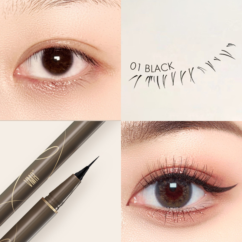 VMR Ultra-Fine Eyeliner Anti-Condensation Ball Smooth Continuous Ink Waterproof Oil Not Smudge Quick-Drying Fine Carving Liquid Eyeliner