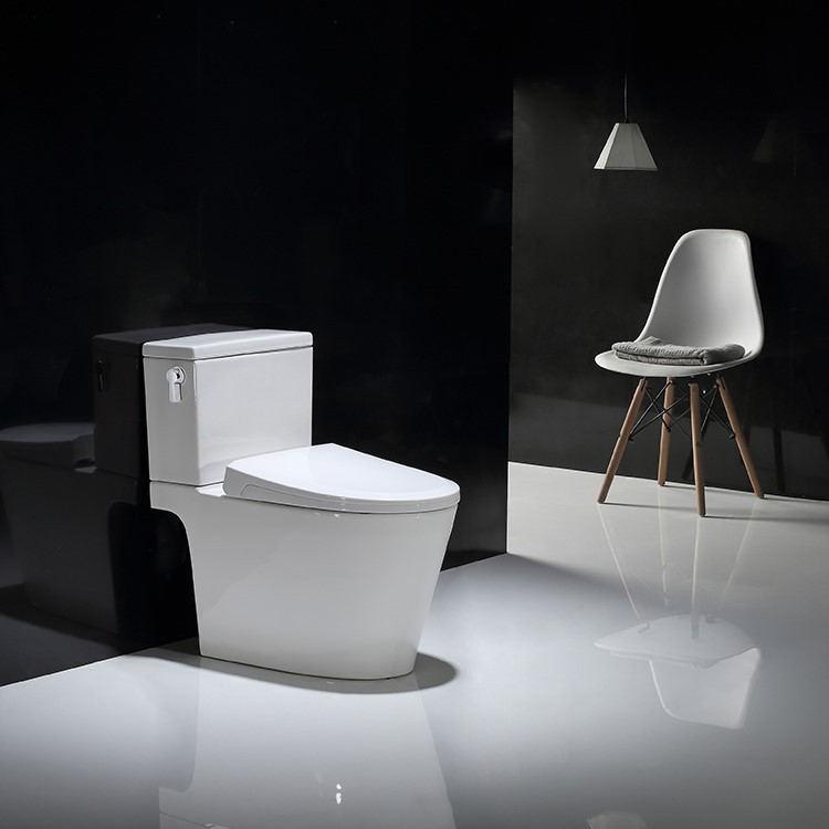 韩国款式虹吸地排300出水两件式分体马桶坐便器