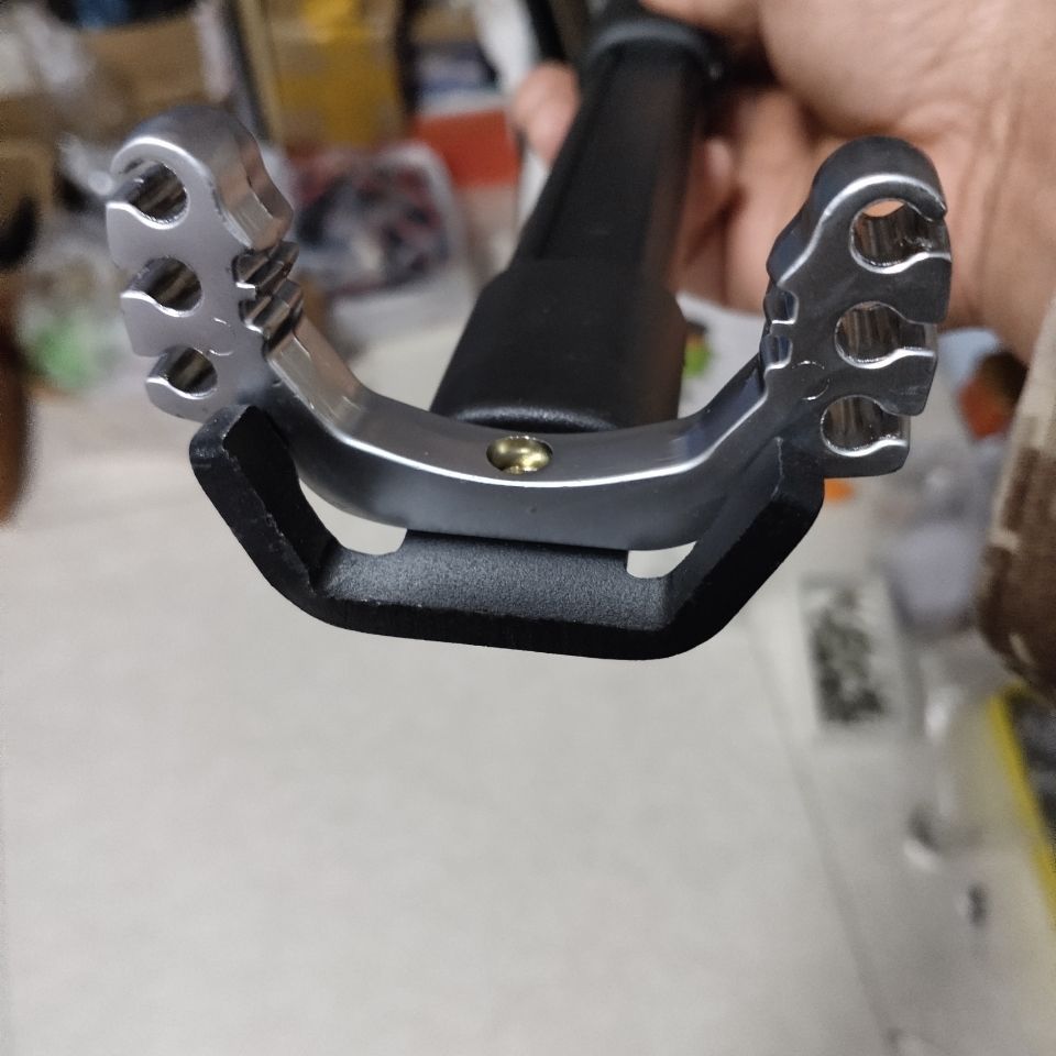 竞技比赛弹弓头配件扁皮快压大撑头圆皮三卡六股圆皮筋