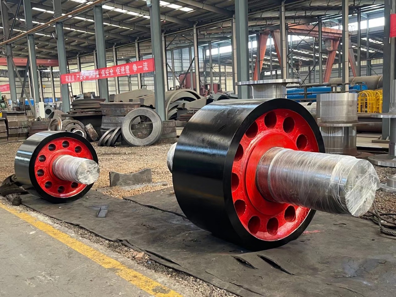 内蒙古回转窑滚圈,铸钢45号轮带,烘干机配件厂家精加工