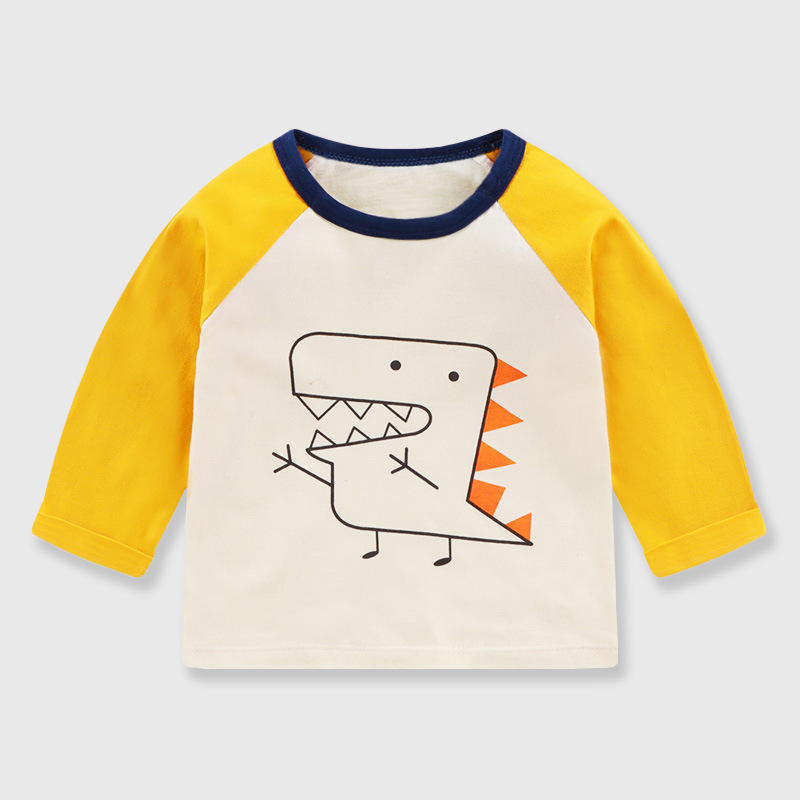 Babies' Long Sleeve T-shirt Cotton Sweater Boys and Girls Bottoming Shirt Baby One-Piece Spring Children's Wear Top One Piece Dropshipping