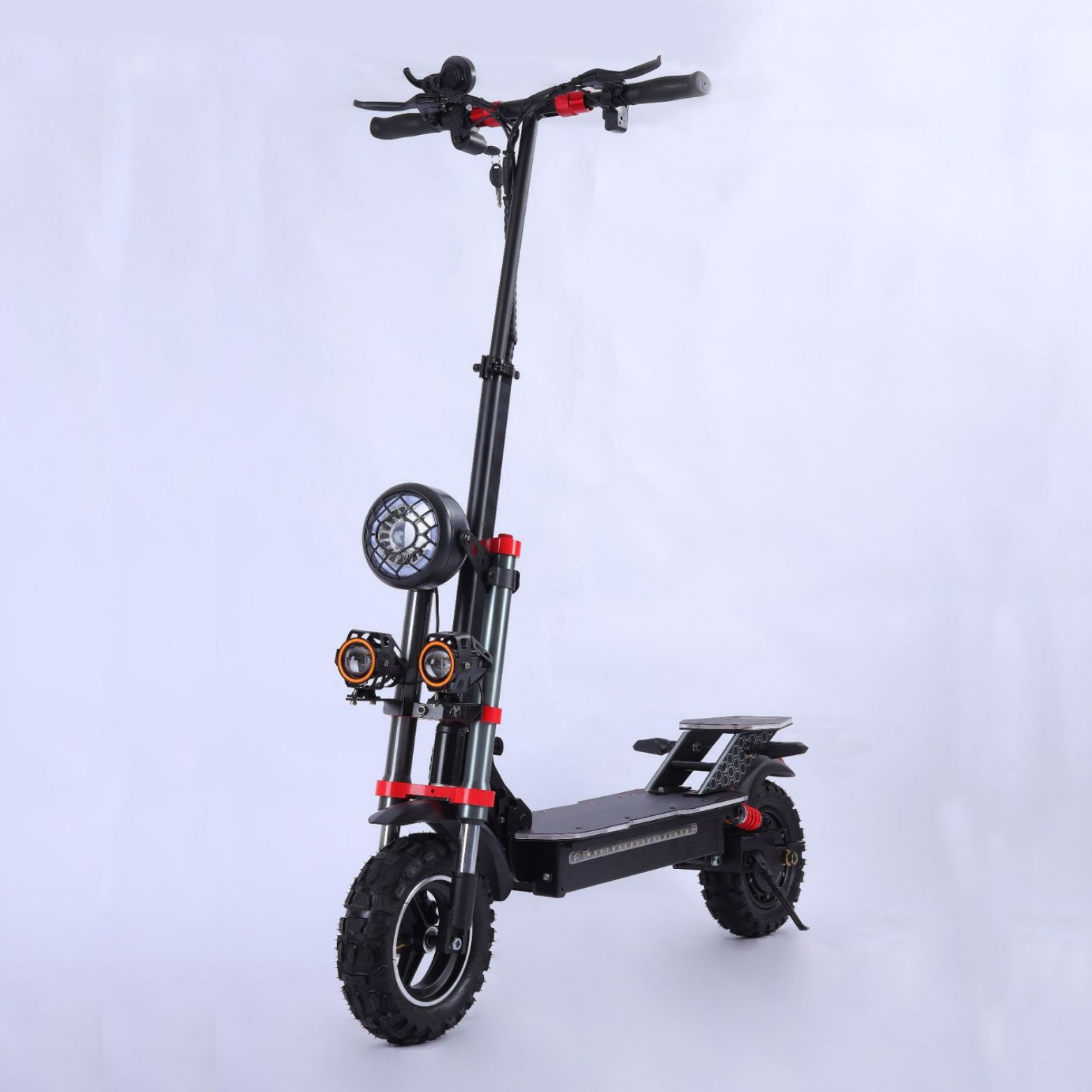 跨境直供户外越野电动滑板车成人代步减震车双驱两轮折叠车外贸款