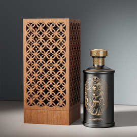 高档实木镂空酒包装盒 五粮液白酒酒盒 创意设计多功能新年酒礼盒