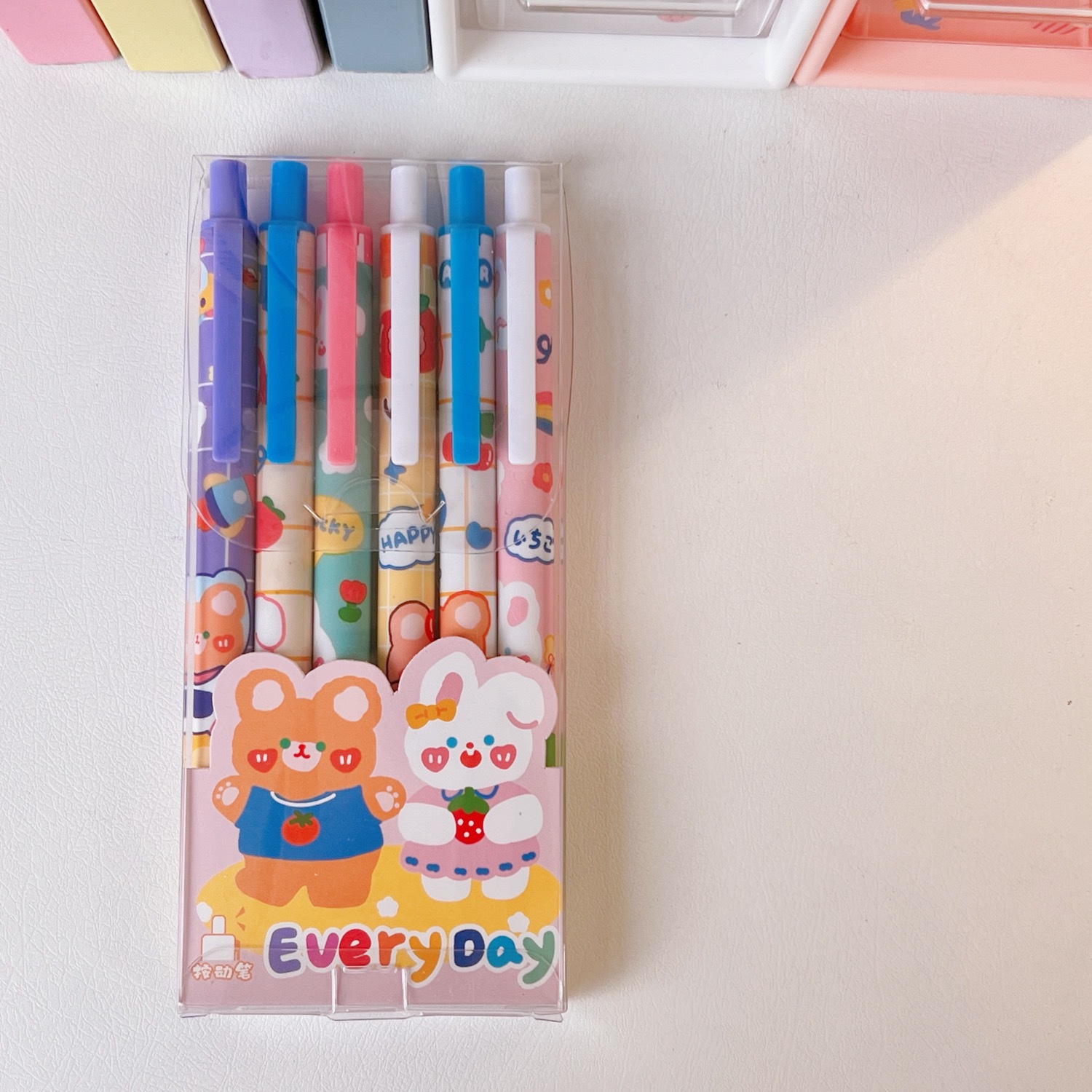 Gel Pen Korean Style Simple Junior High School Japanese Cute Soft Cute Creative Girl Heart Girl Ins Style Student Black Pen