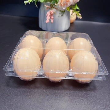 6枚塑料鸡蛋托一次性吸塑透明鸡蛋野餐篮盒多规格鸡蛋包装盒鸡蛋
