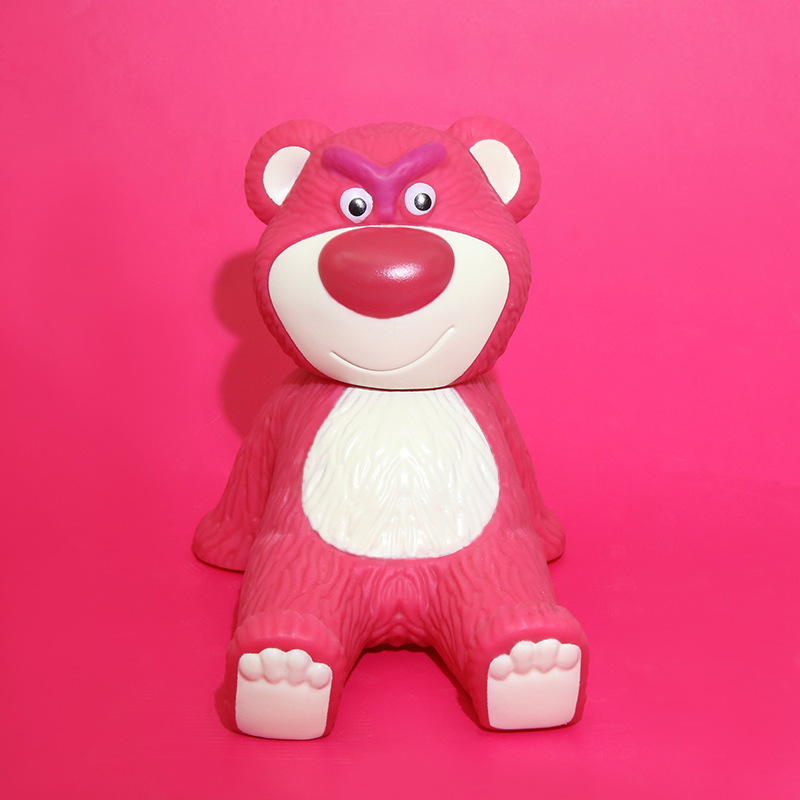 Strawberry Bear Mobile Phone Holder Desktop Cute Cartoon Stereo Ornament Decoration Decoration INS Office Desk Surface Panel