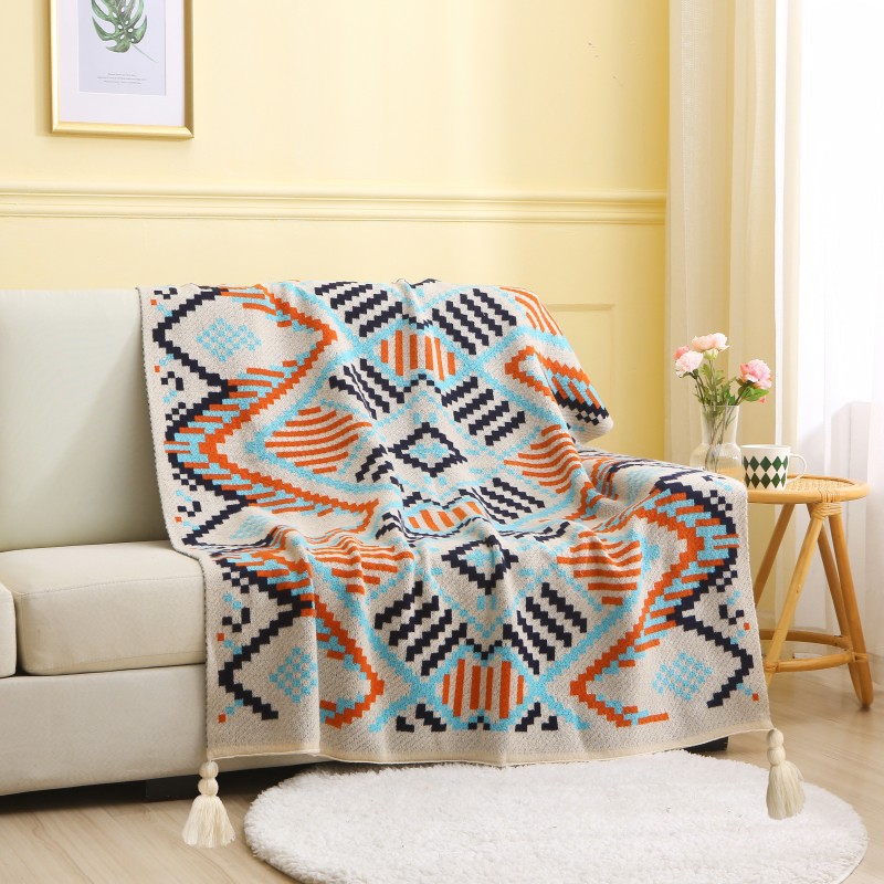 Bohemian Style Hotel Homestay Bed Blanket Office Nap Blanket Air Conditioning Sofa Blanket Knitted Sofa Blanket
