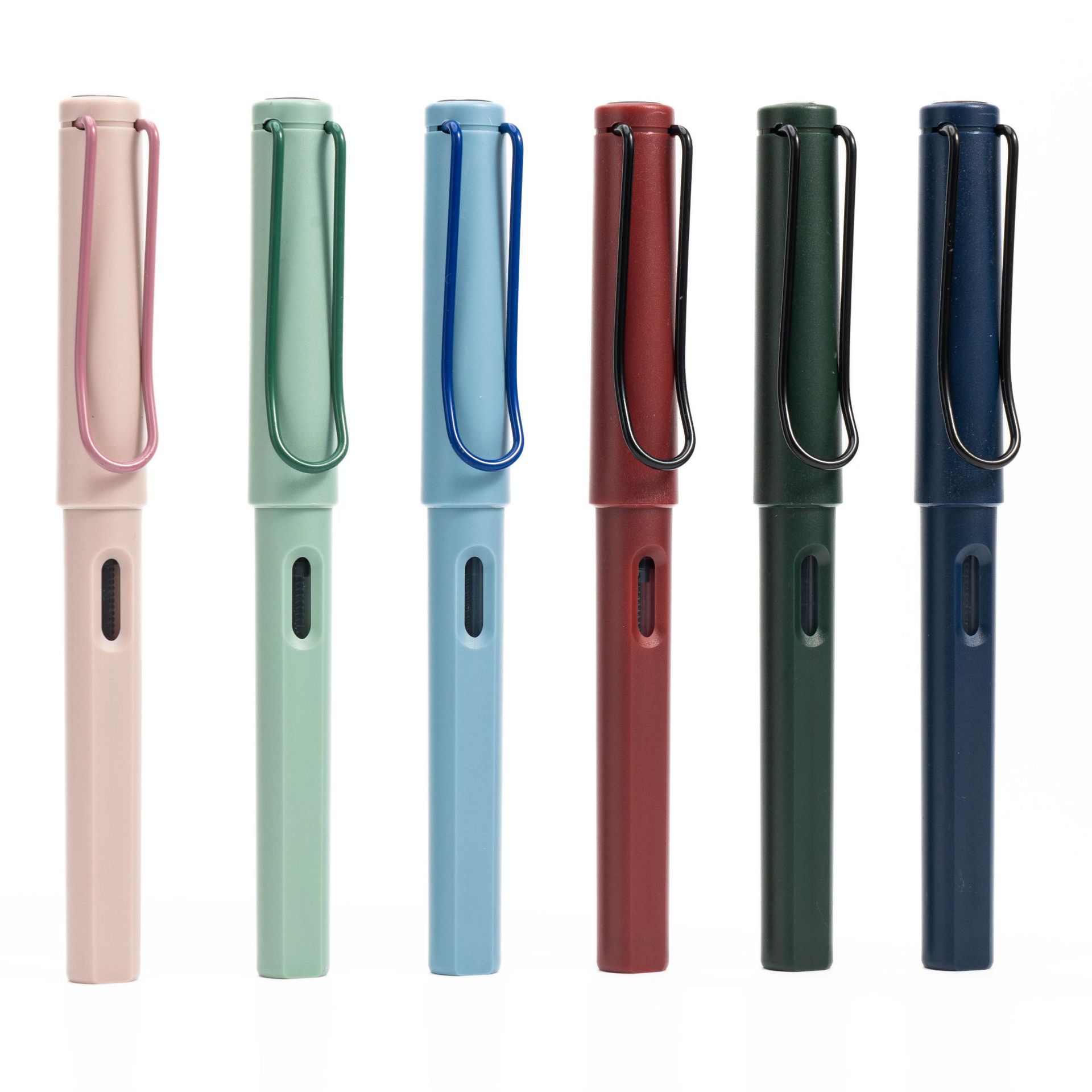 莫兰迪钢笔可替换墨囊吸墨两用学生正姿书写练字刻字logo厂家批发