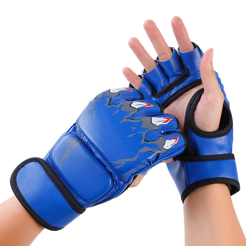 Boxing Glove Half Finger MMA Boxing Gloves UFC Sanda Thickened Adult Gloves Punching Bag Sandbag Combat Fighting Boxing Gloves