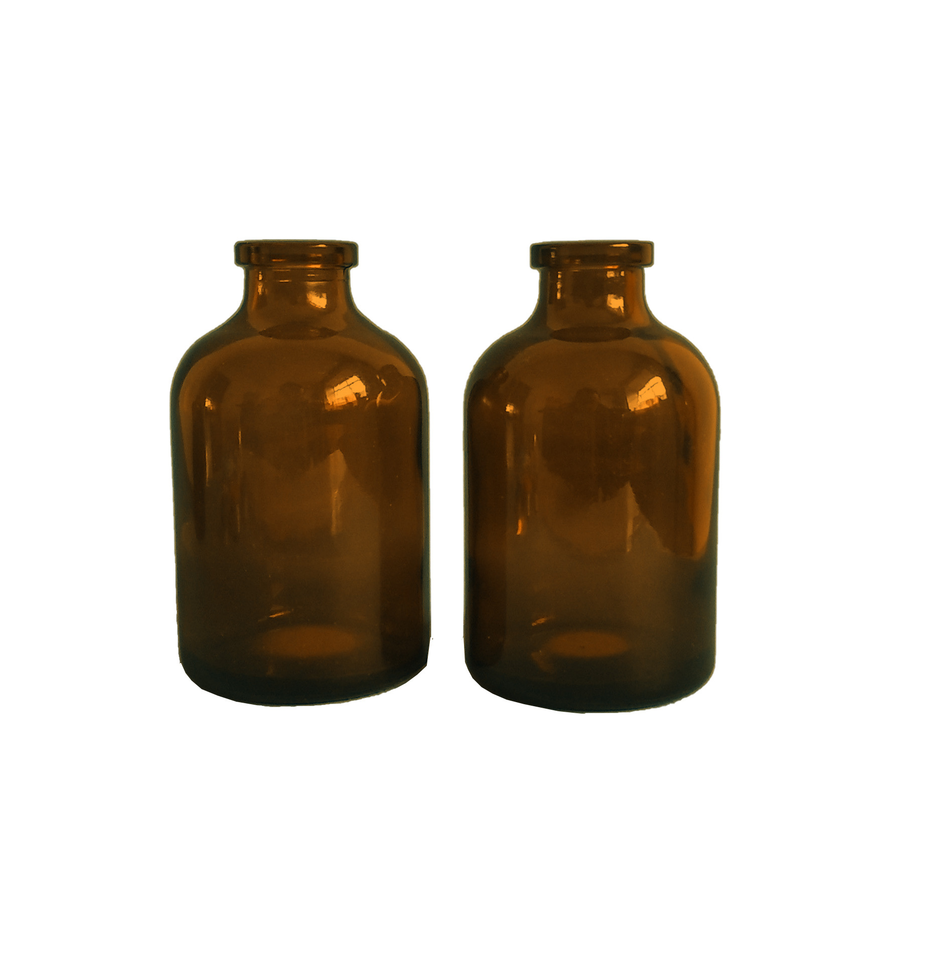 50ml玻璃瓶茶色模抗瓶棕色模制瓶西林瓶药瓶兽药瓶20口注射剂瓶