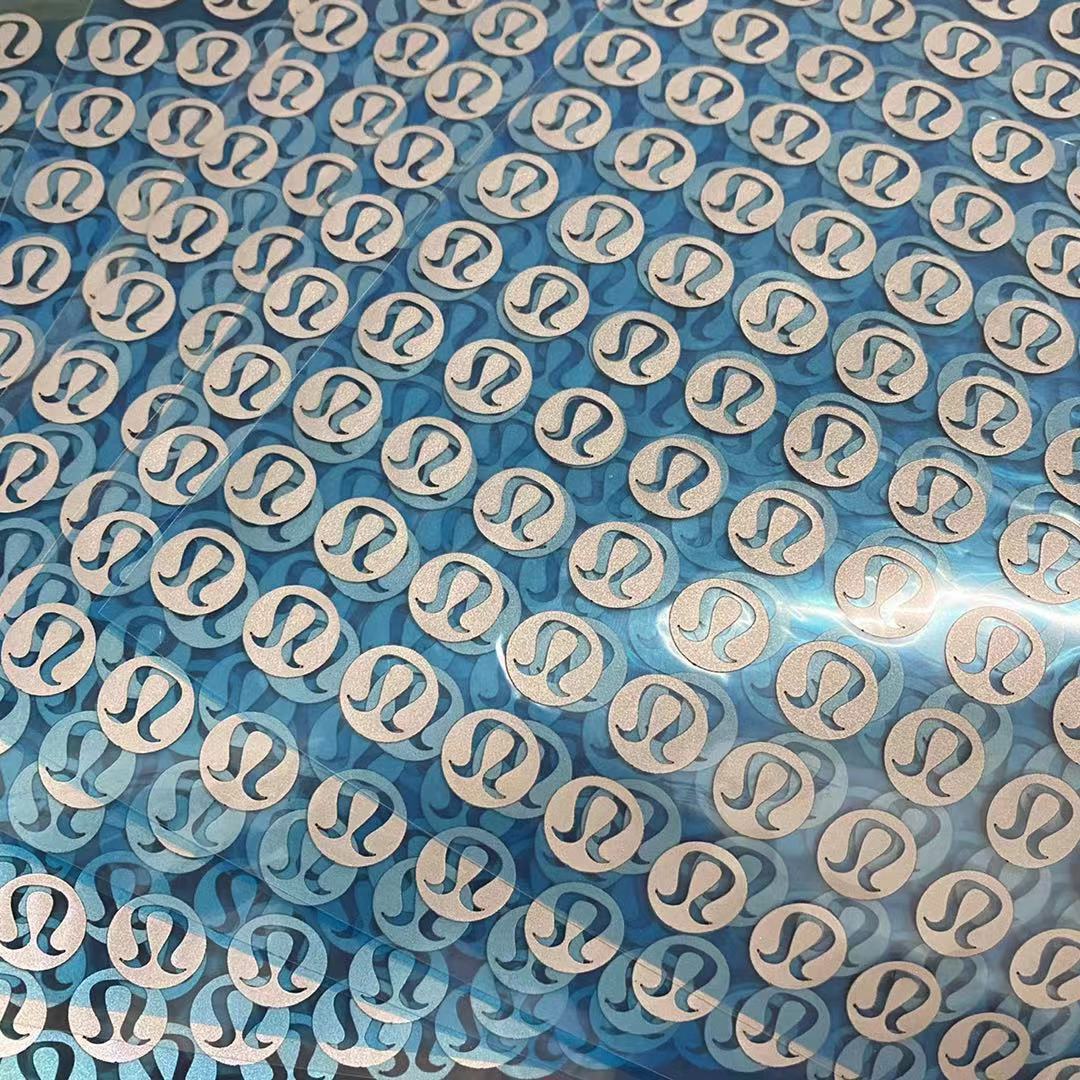 定制七彩反光热转印标 服装印花幻彩反光烫标 镭射耐水洗反光商标