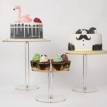 批发跨境透明亚克力蛋糕架子简易拆卸 婚庆典礼生日蛋糕架3个装